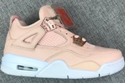 Women Jordan 4 White Pink-Rose